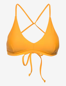 Tie Back Bikini Top - bikinio liemenėlės su kaspinėliais - bright sunset yellow