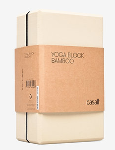 Yoga block bamboo - jogas bloki un siksnas - natural