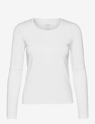 Essential Mesh Detail Long Sleeve - topi ar garām piedurknēm - white