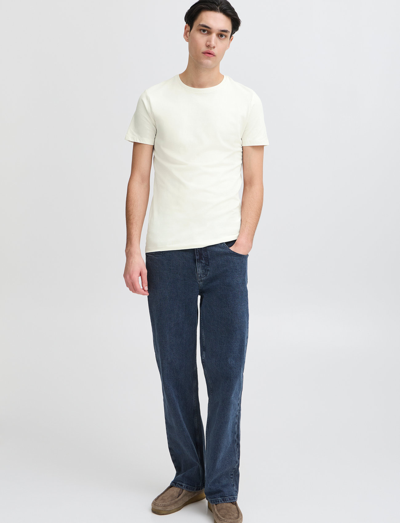 Casual Friday Cfdavide Crew Neck Tee, 3XL, White, T-Shirts > Kortærmede, Herre