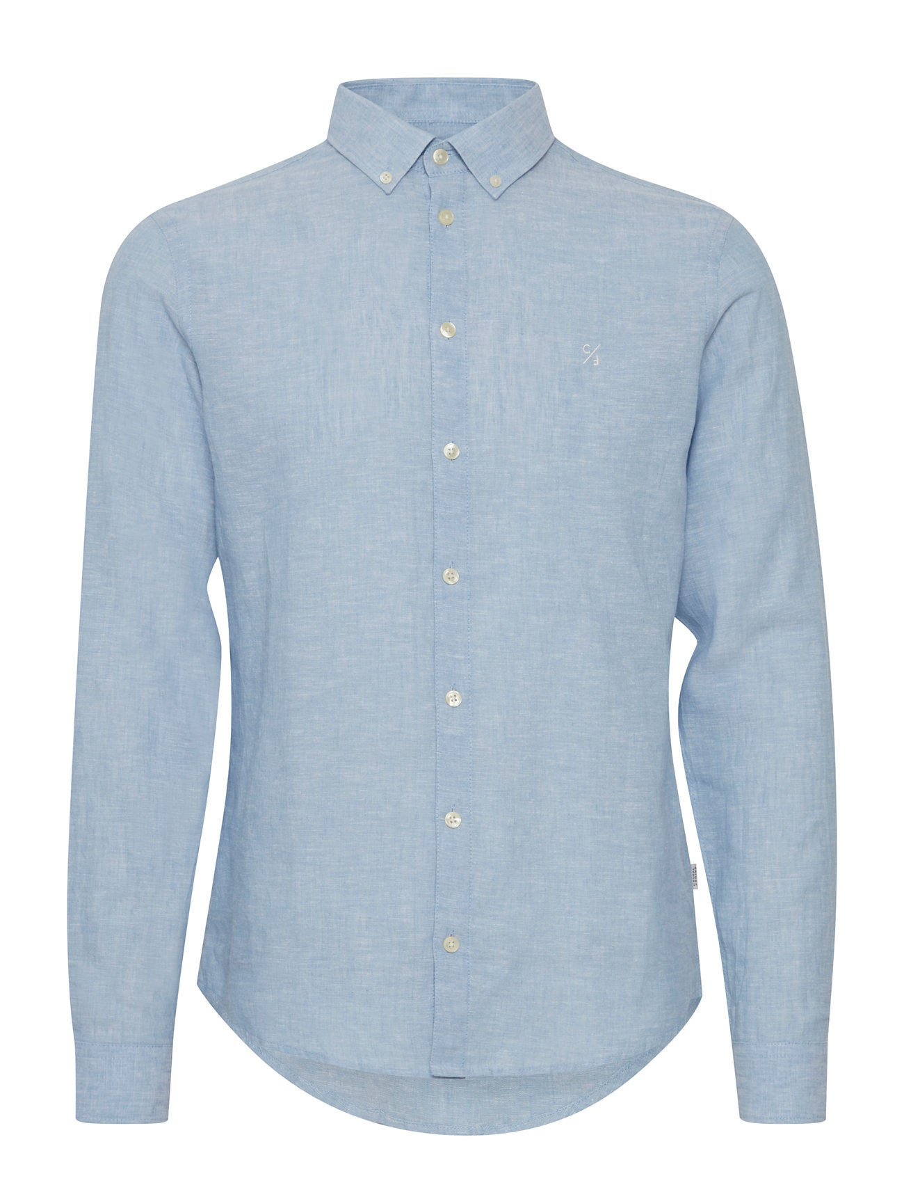 Cfanton 0053 Bd Ls Linen Mix Shirt Blue Casual Friday