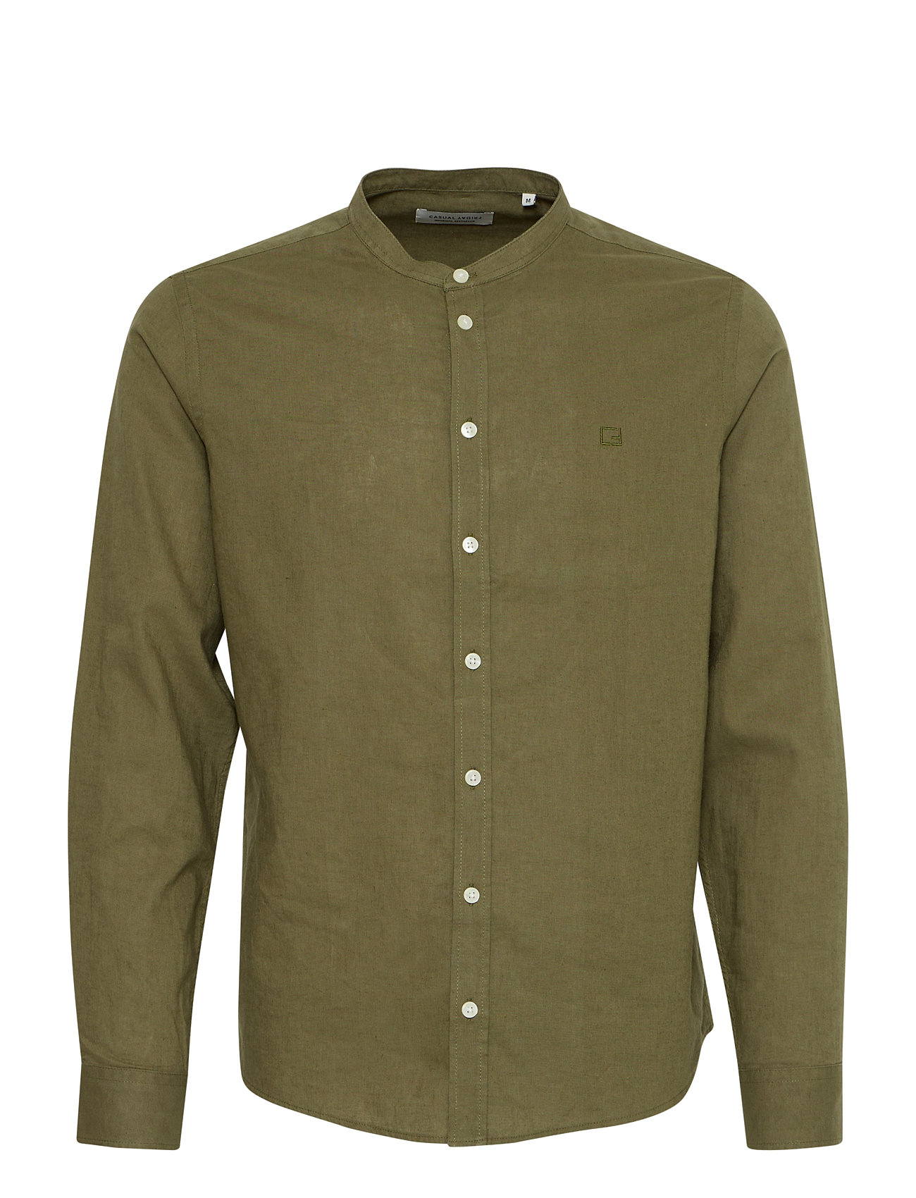 Casual Friday Cfanton 0053 Cc Ls Linen Mix Shirt Khaki Green