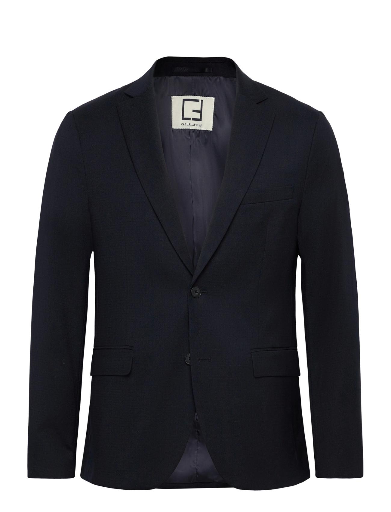 Casual Friday Cfboris 0165 Ribstop Blazer, 46, Navy, Blazere > Enkeltradede Blazere, Herre