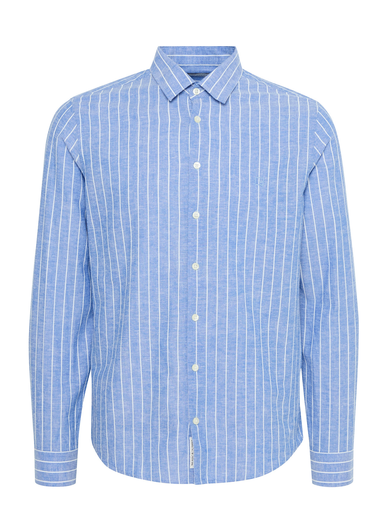 CASUAL FRIDAY Cfandré Ls Wide Stripe Linen Mix Sh Blau - XL - Herren