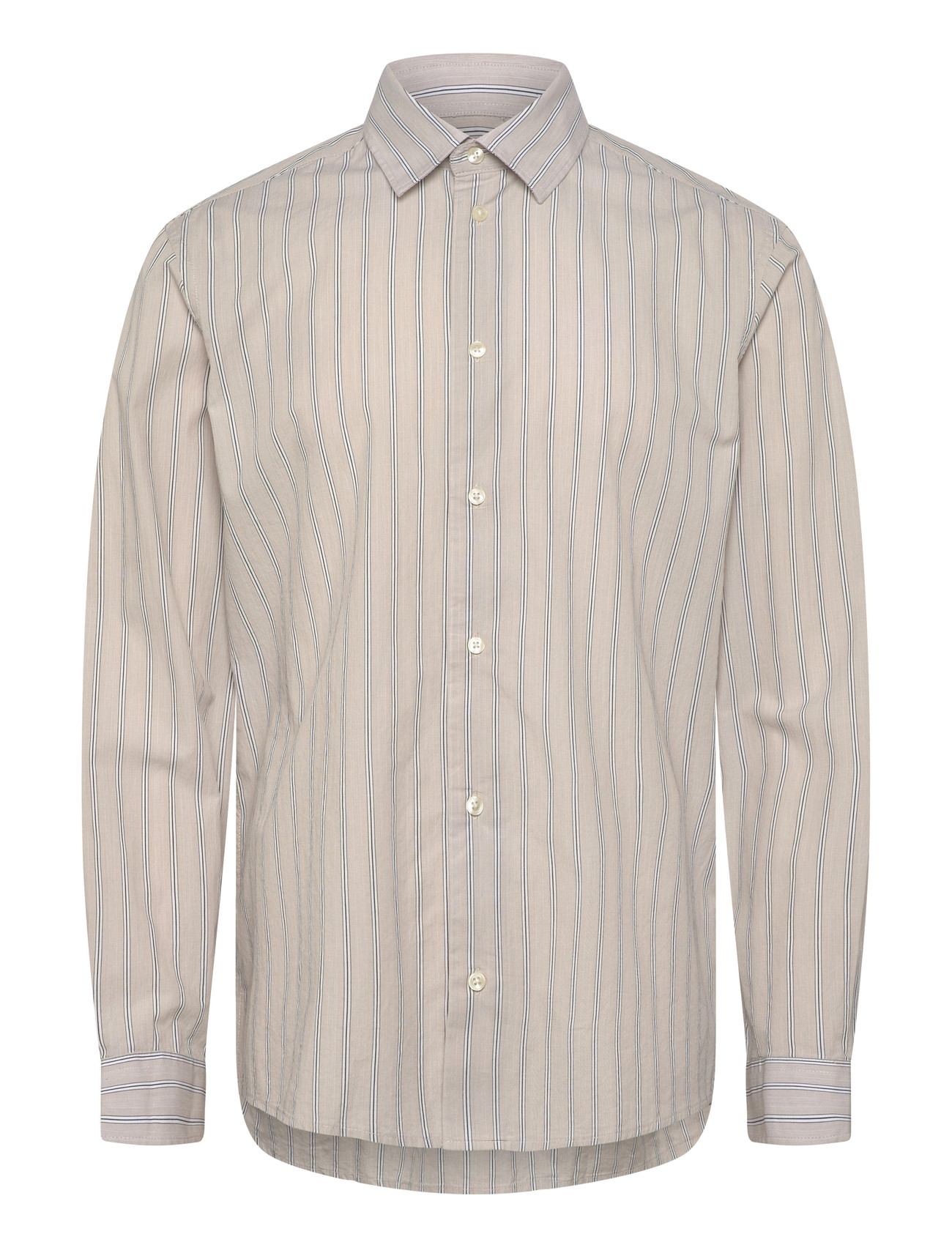 Casual Friday Cfolsson Striped Shirt, M, Beige, Shirts > Striped Shirts, Herre