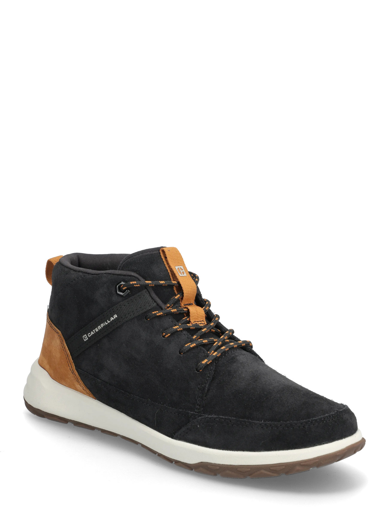 Caterpillar Quest Mid - Black/Pumpkin Spice, 45, Black, Sneakers > Sneakers Med Høj Top, Herre