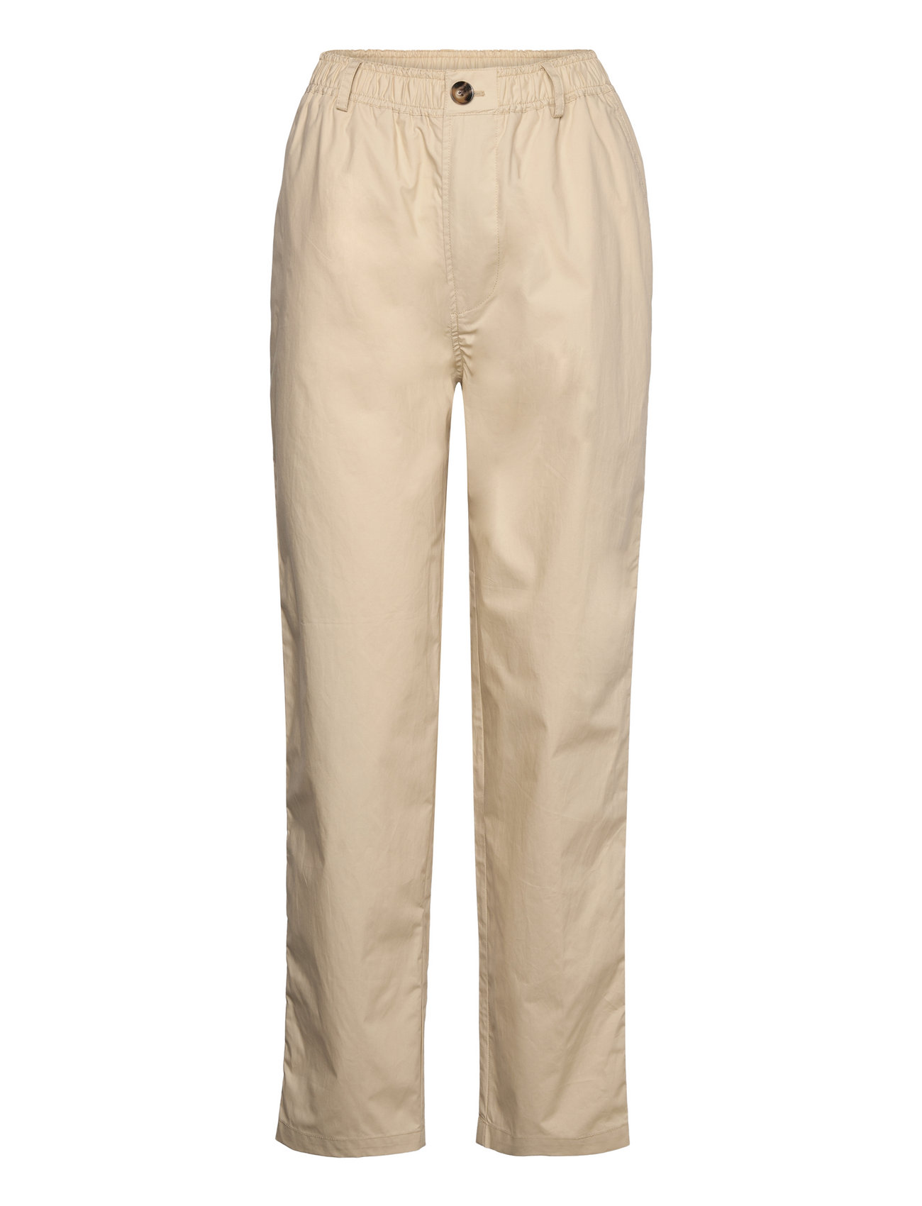 Poplin Boyfriend Pants Beige Cathrine Hammel
