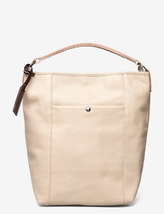 Bucket Bag Grained Leather - bucket bags - sand