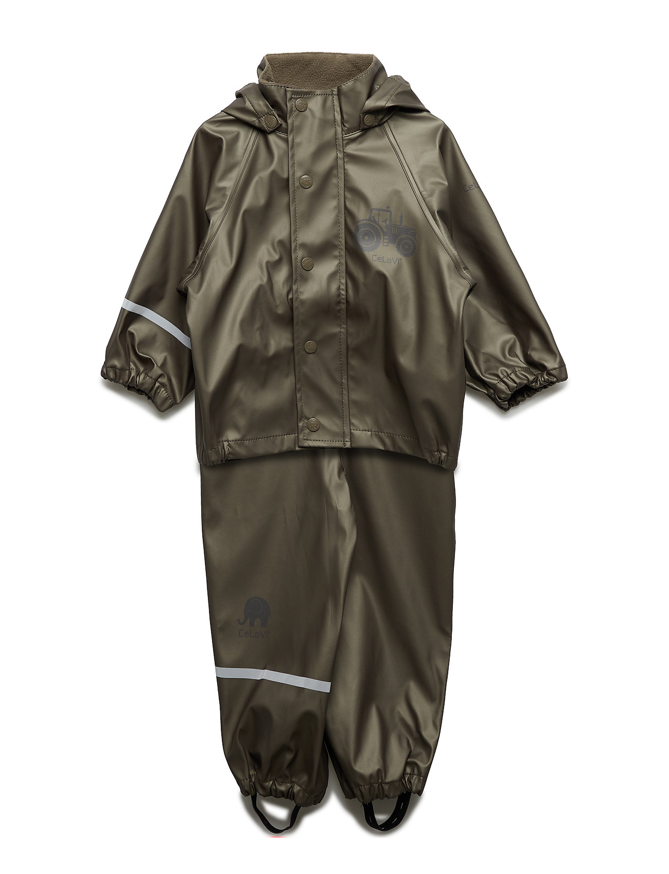 Rainwear - Solid Metallic Outerwear Rainwear Sets & Coveralls Vihreä CeLaVi