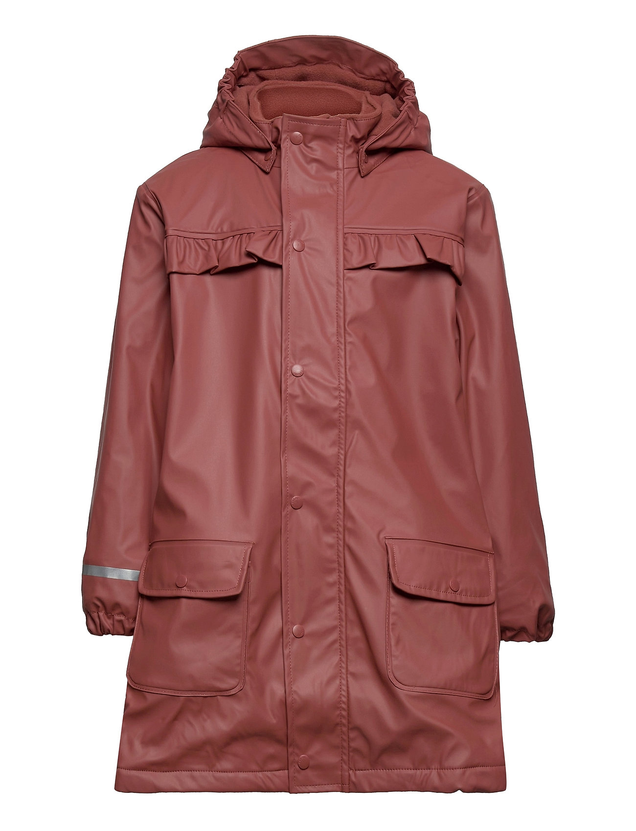Raincoat - W.Fleece Outerwear Rainwear Jackets Punainen CeLaVi