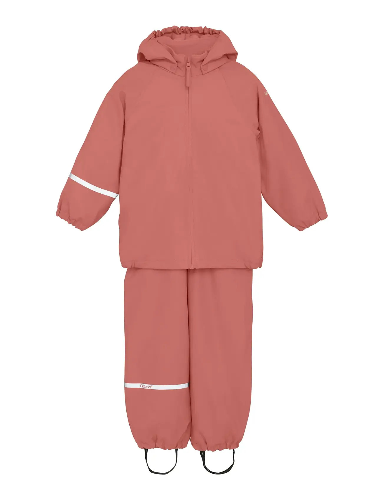 CELAVI Regenkleidung Set W. Fleece Pink - 100 - Kinder