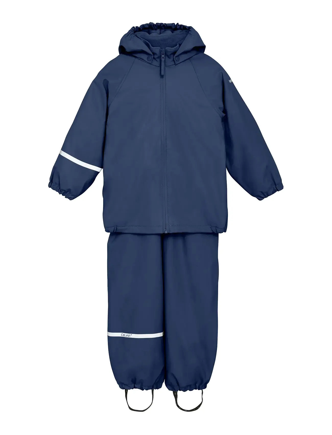 CELAVI Regenkleidung Set W. Fleece Blau - 100 - Kinder