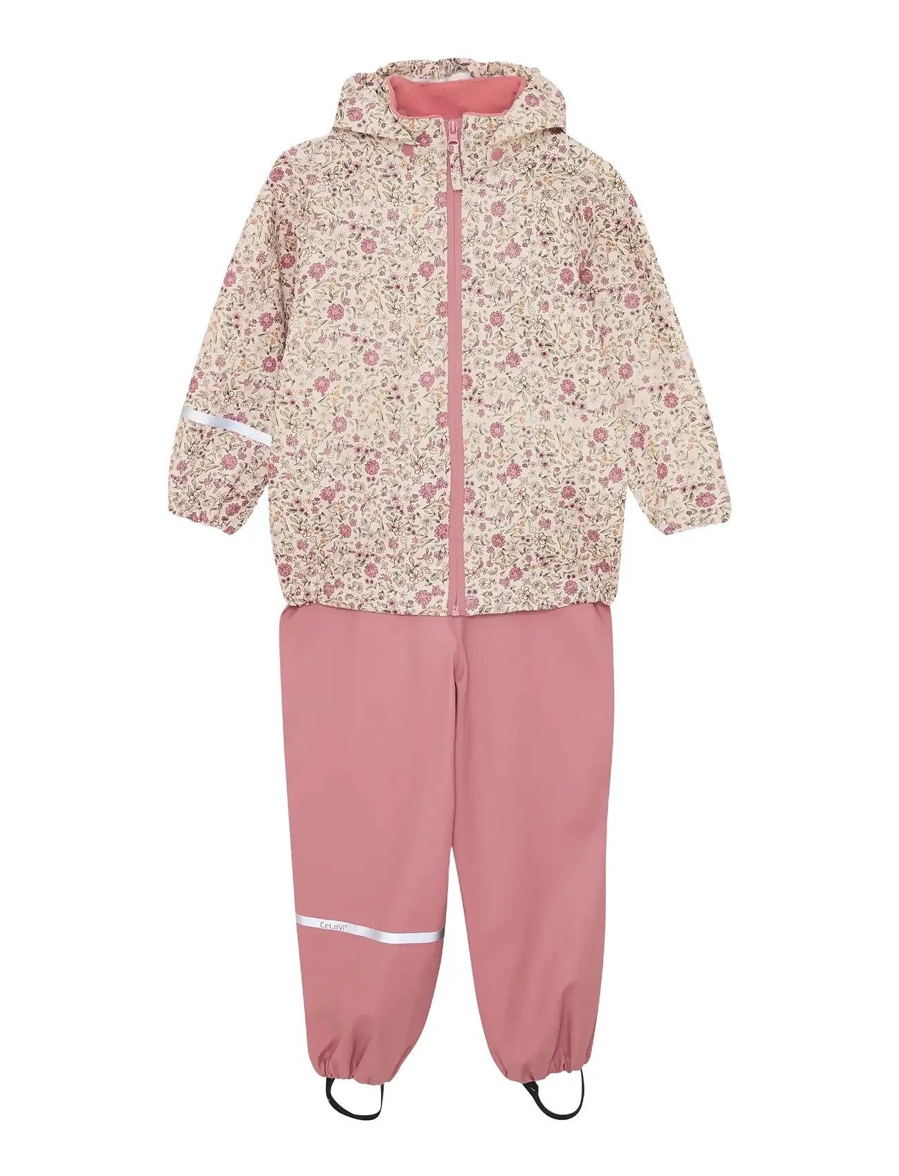 CeLaVi Rainwear Set - Aop, 120, Pink, Regntøj > Regntøjssæt, Børn