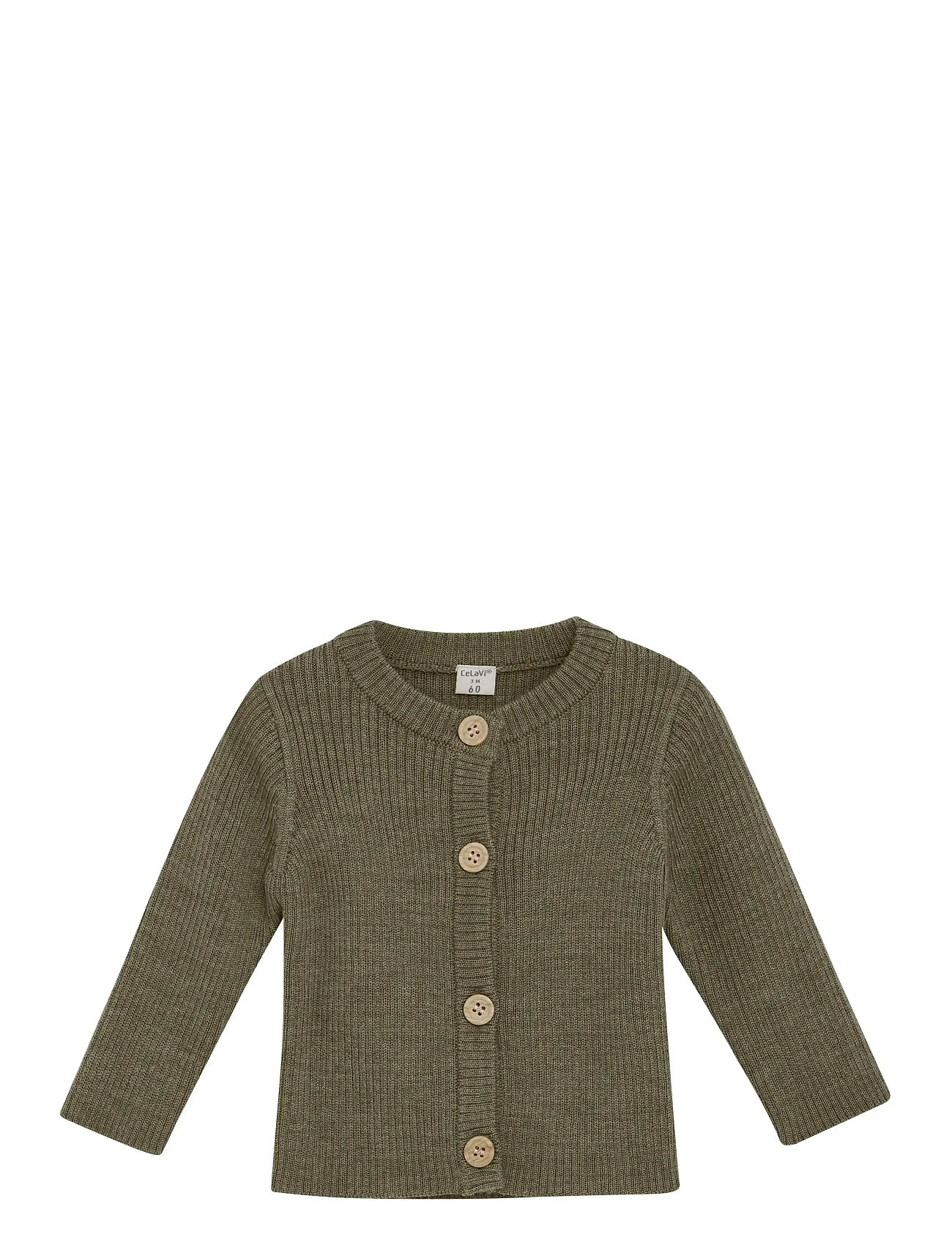 CELAVI Cardigan - Strick Khaki - 90 - Kinder