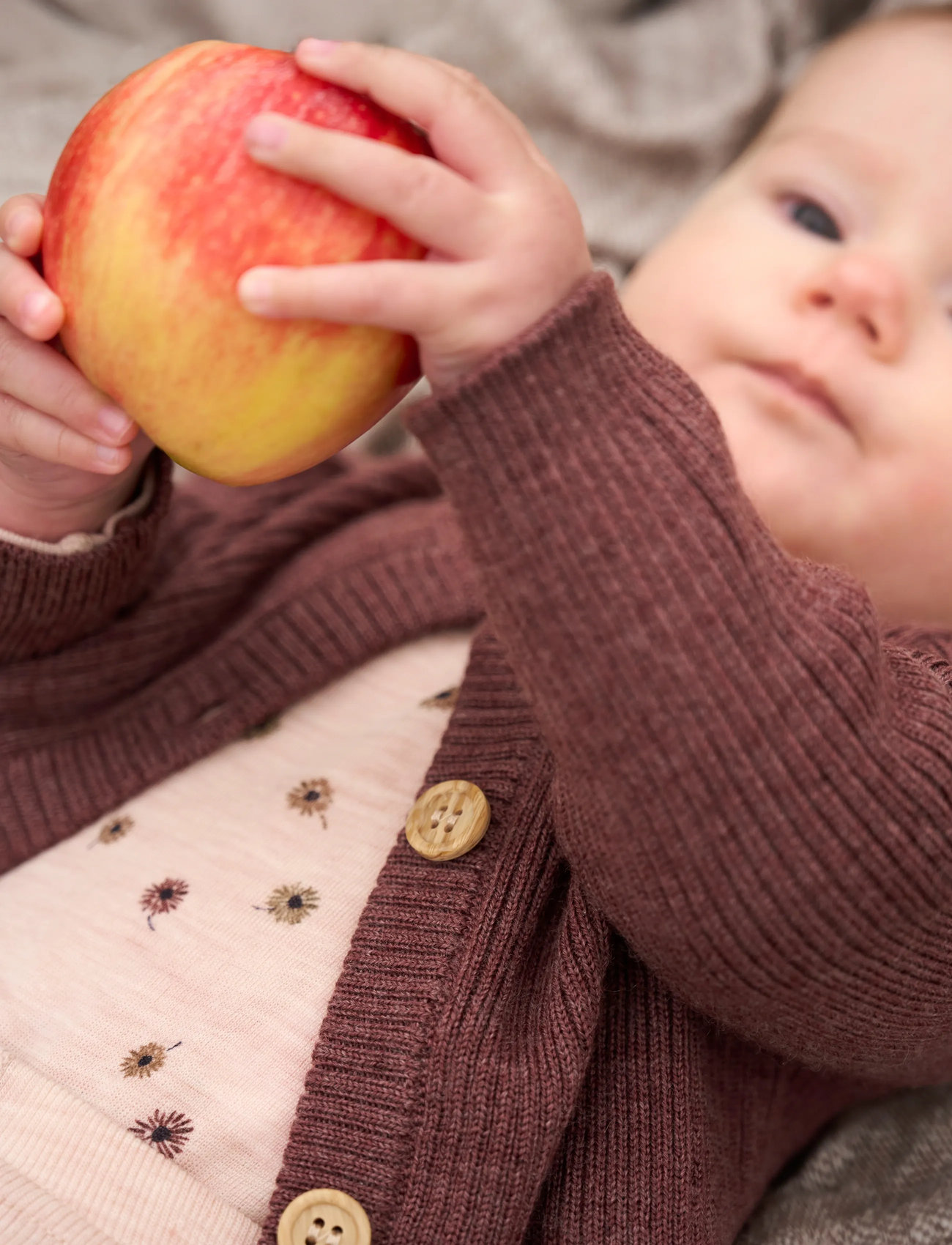 CeLaVi Cardigan - Knitted, 100, Brown, Strik > Cardigans, Børn