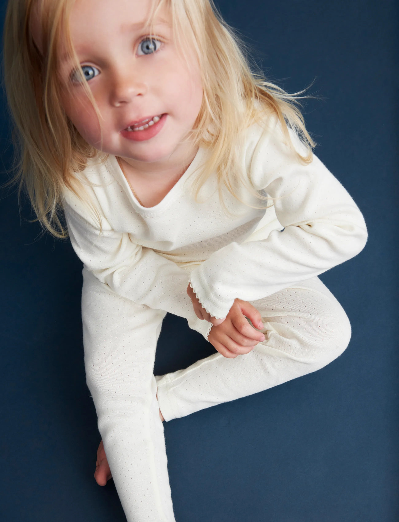 CeLaVi Pyjama Set Ls, 110, White, Pyjamas > Pyjamas-Sæt, Børn
