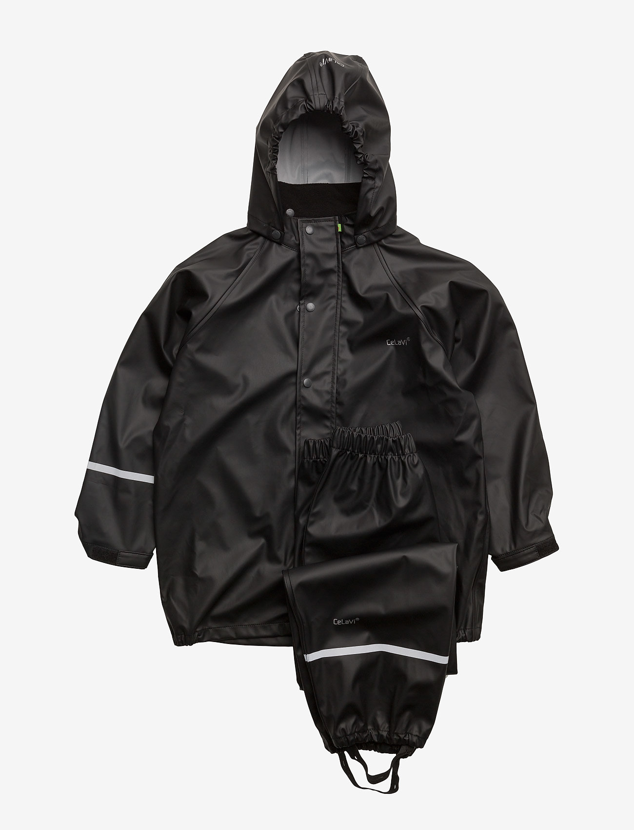 Solid Pu Rain Jacket Celavi Basic Rainwear Set