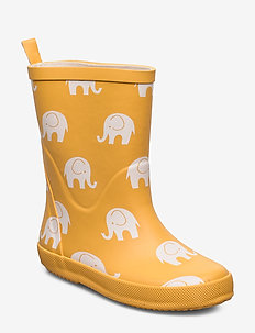 Wellies w.elephant print - Ūdensizturīgi sporta apavi - mineral yellow