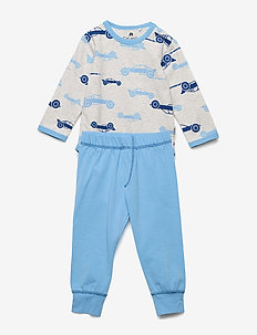Baby Pyjamas Set - AOP - pyjamassæt - offwhite melange