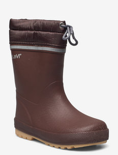 Thermal wellies w.lining-solid - lined rubberboots - rocky road