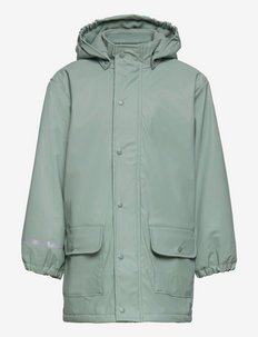 Raincoat - w.fleece - jackets - slate gray