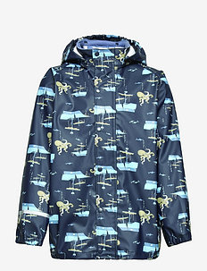 Rain Jacket - AOP - lined rainwear - china blue