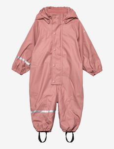 Rainwear Suit -Solid, w.fleece - regndragter - burlwood