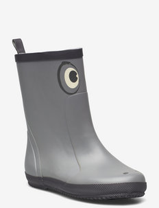 Wellies - Front Print - unlined rubberboots - frost gray