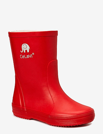 Basic wellies -solid - unlined rubberboots - red