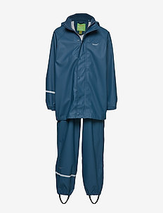 Basci rainwear set, solid - ICEBLUE