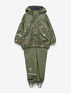 Rainwear -AOP w. fleece w. printed jacket - ARMY