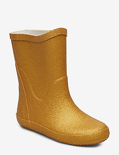 Wellies w. silver glitter - PALE GOLD