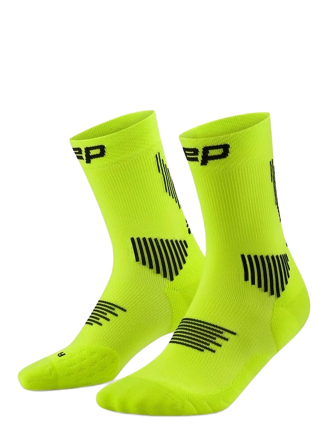 CEP Core Run Socks, Mid Cut, 5.0, III, Yellow, Sport Clothing > Sport Socks, Herre