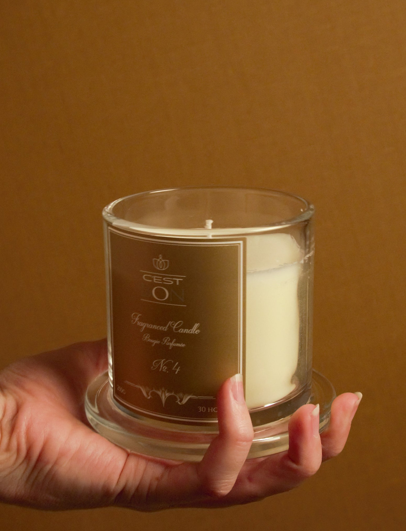 C'est Bon Scented Candle In A Glas Dome W Tassel Fragrance  - Scented  candles 