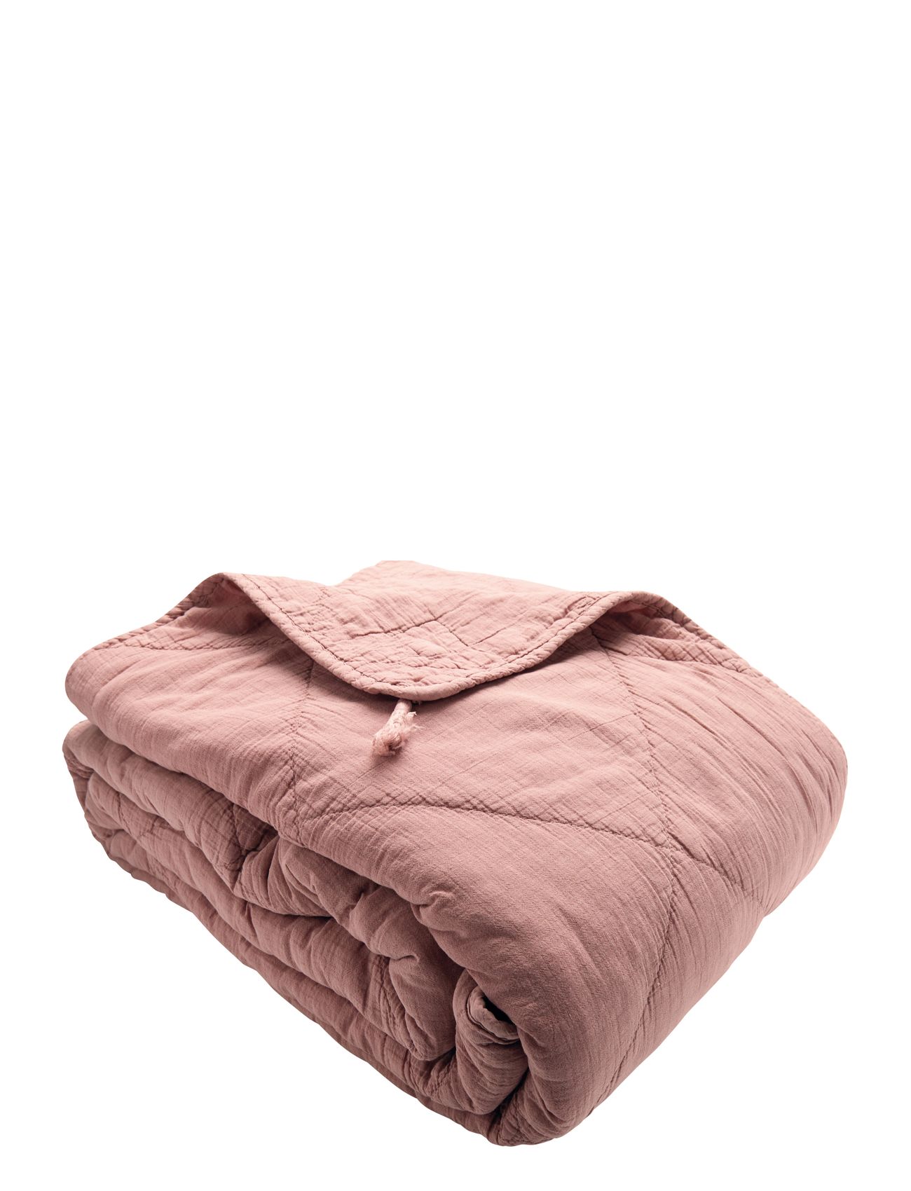 C'est Bon Bedspread Cotton W Linentassels Rosa