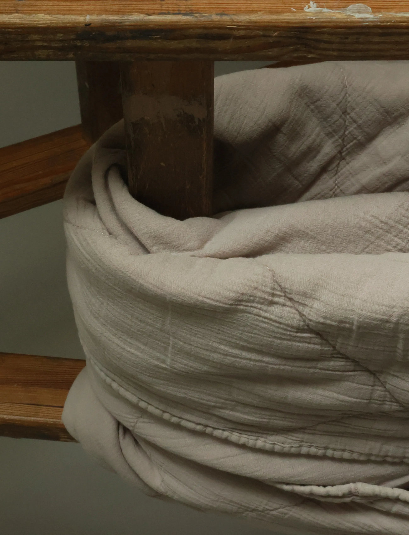 C'est Bon Bedspread, Cotton W/Linentassels, 240X260 cm, Beige, Puder & Tæpper > Tæpper & Plaider, Unisex