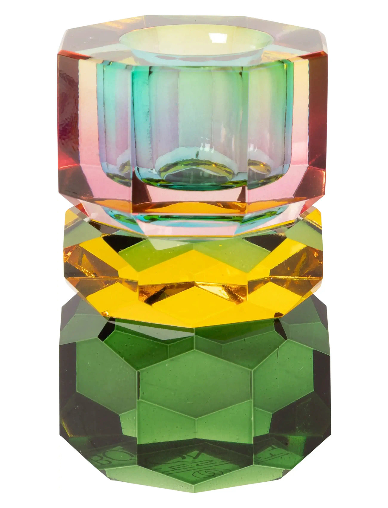 C'EST BON Crystal Candle Holder Patterned - H7.5CM - Unisex