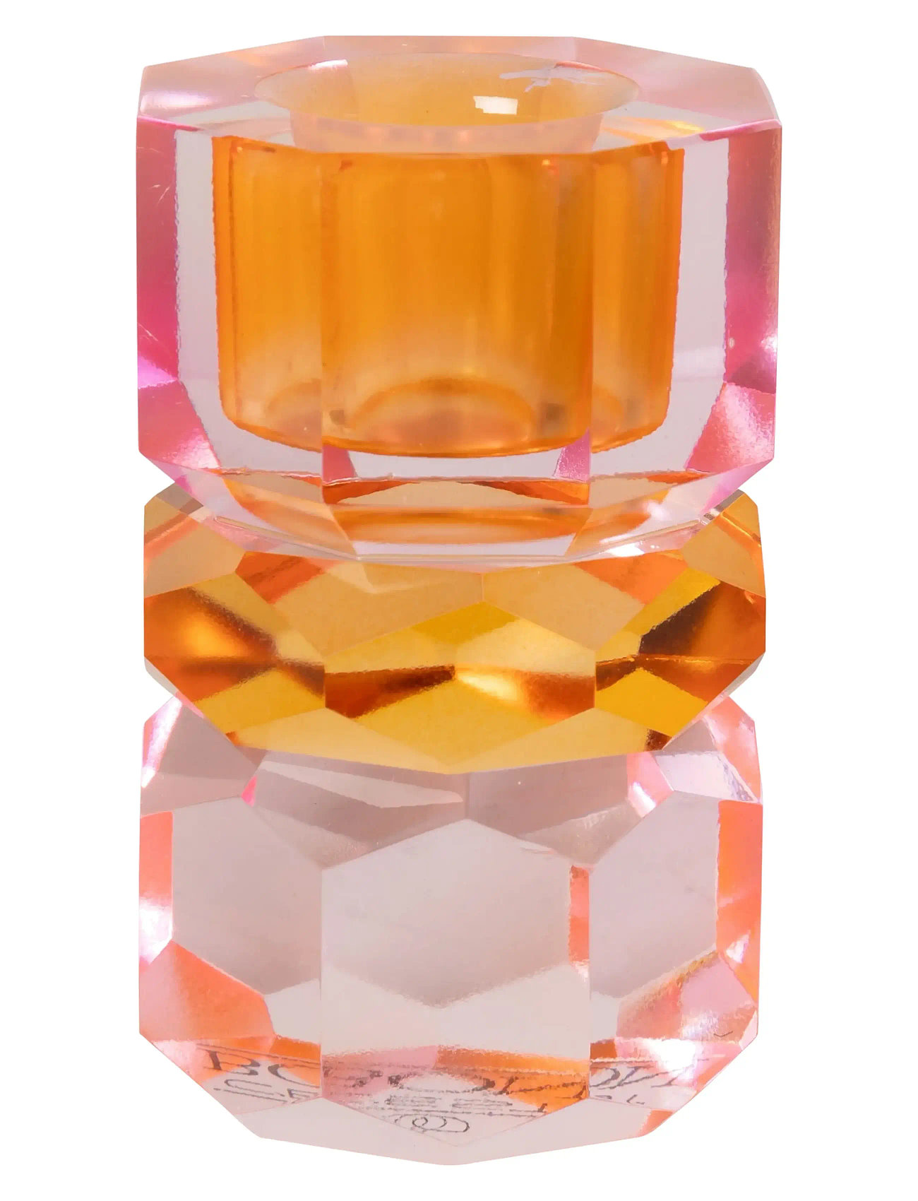 C'EST BON Crystal Candle Holder Pink - H7.5CM - Unisex