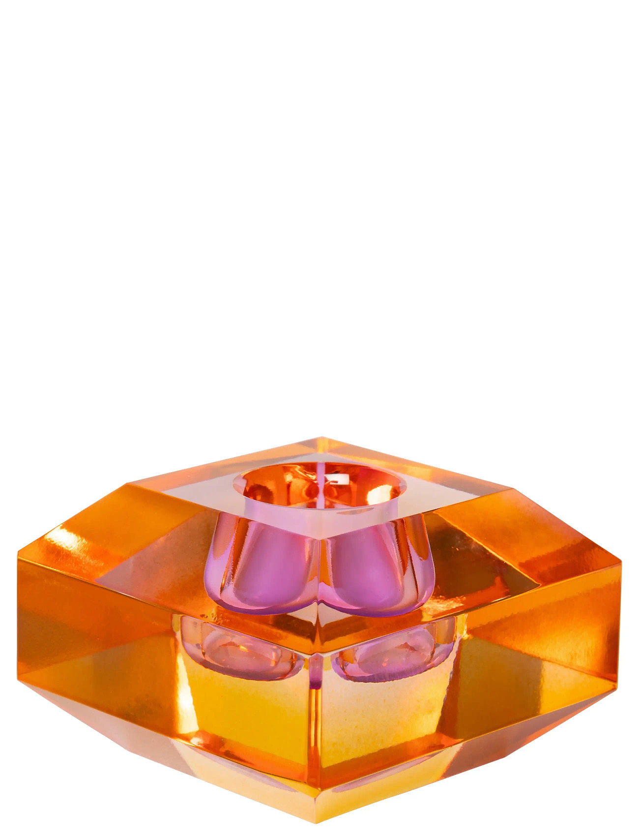 C'EST BON Crystal Candle Holder Orange - H4CM - Unisex
