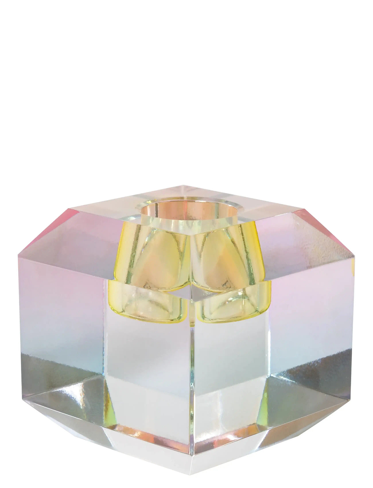 C'EST BON Crystal Candle Holder Patterned - H6CM - Unisex
