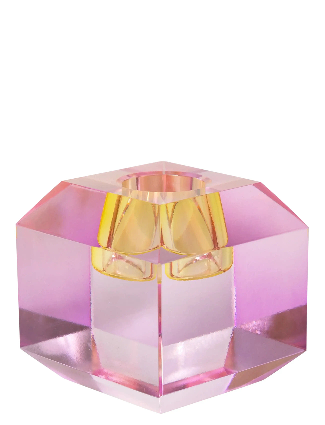 C'EST BON Crystal Candle Holder Pink - H6CM - Unisex