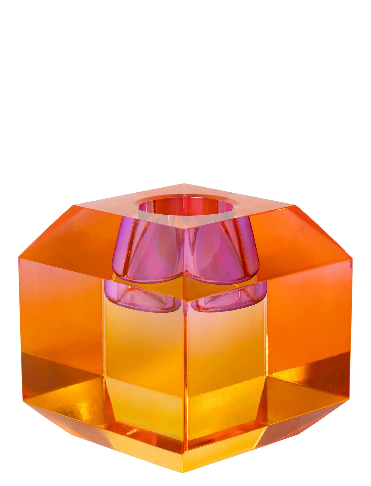 C'EST BON Crystal Candle Holder Orange - H6CM - Unisex