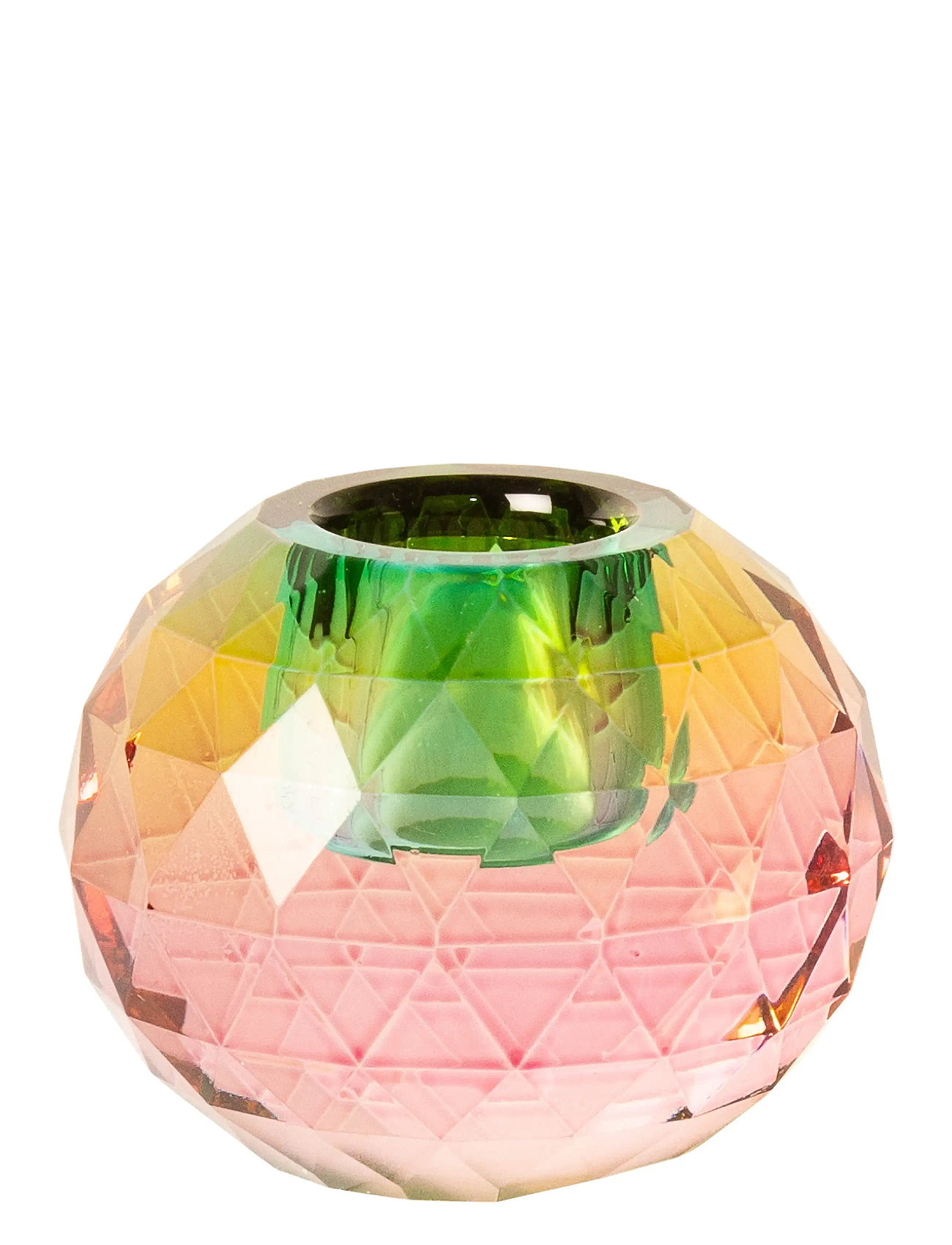 C'EST BON Crystal Candle Holder Pink - H 4.5CM - Unisex