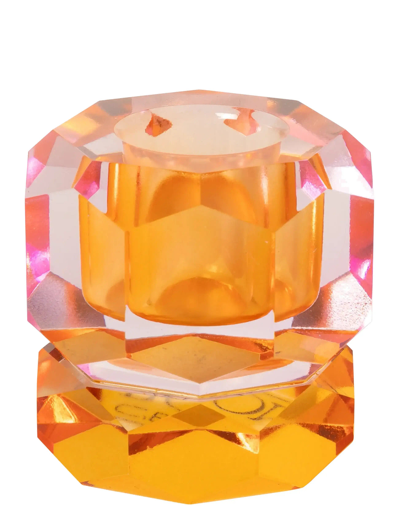 C'EST BON Crystal Candle Holder Orange - H4.5CM - Unisex