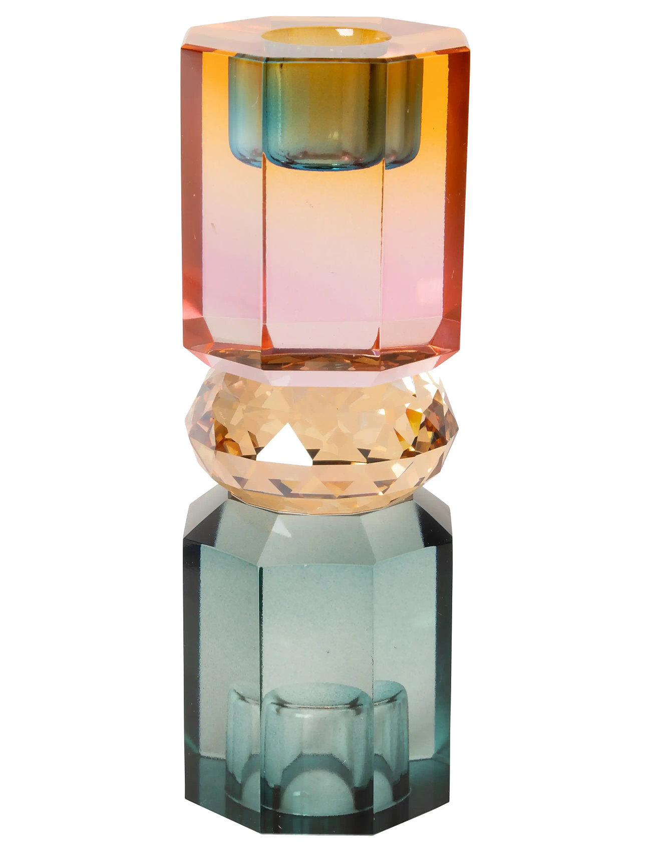 C'EST BON Crystal Candle Holder Patterned - H15CM - Unisex
