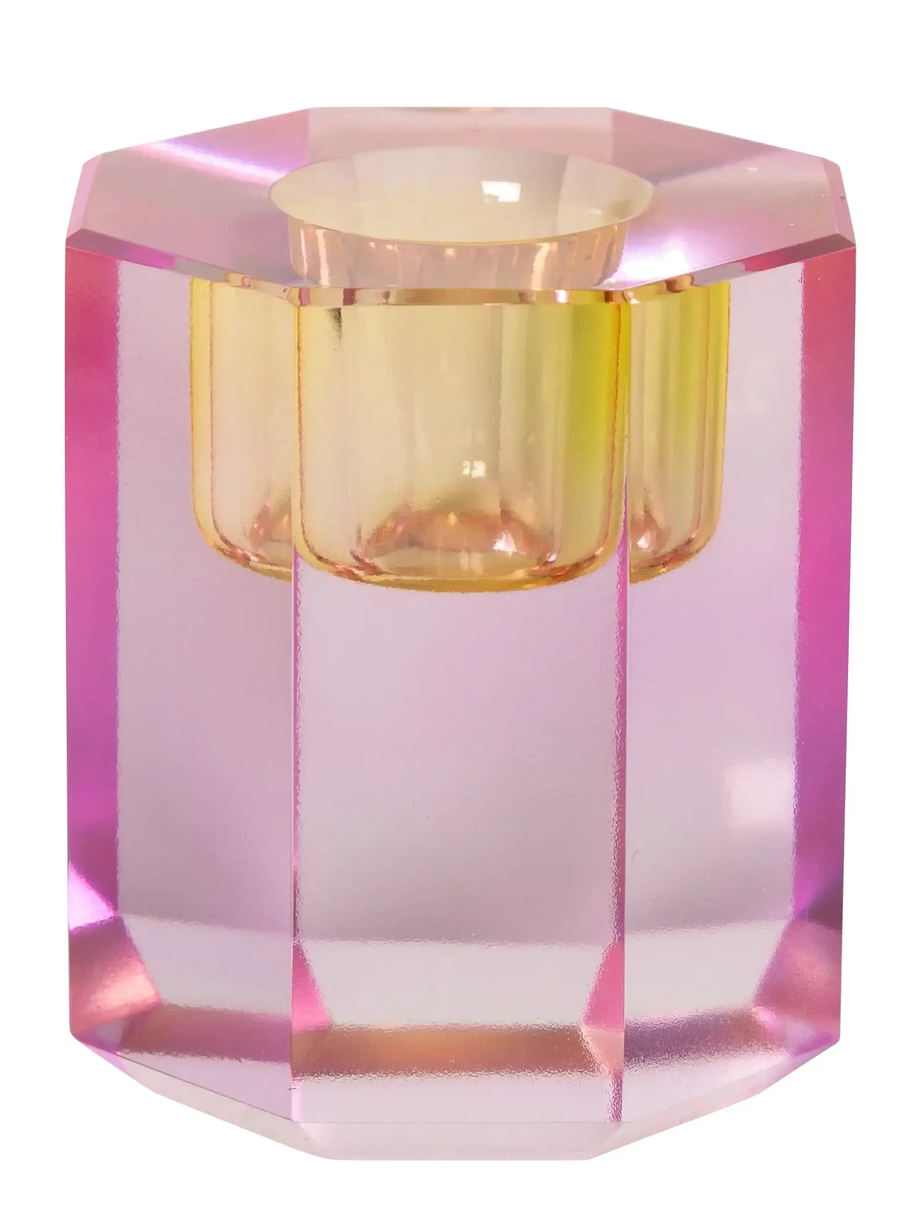 C'EST BON Crystal Candle Holder Pink - H6CM - Unisex