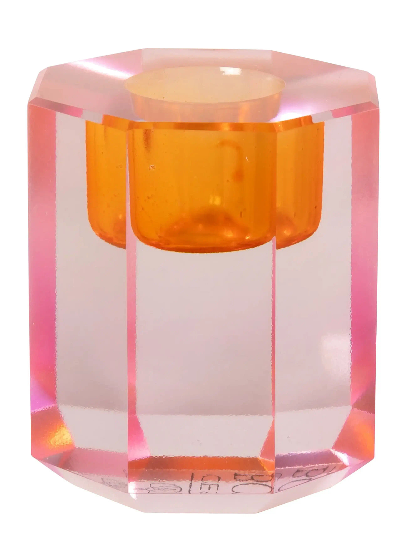 C'EST BON Crystal Candle Holder Pink - H6CM - Unisex