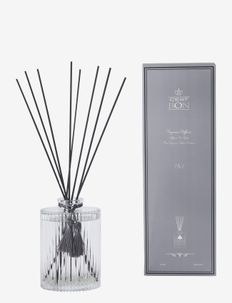 Diffuser oval bottle w grooves & tassel No.1 - fragrance diffusers - grey