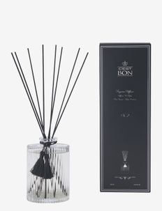 Diffuser oval bottle w grooves & tassel No.2 - fragrance diffusers - black