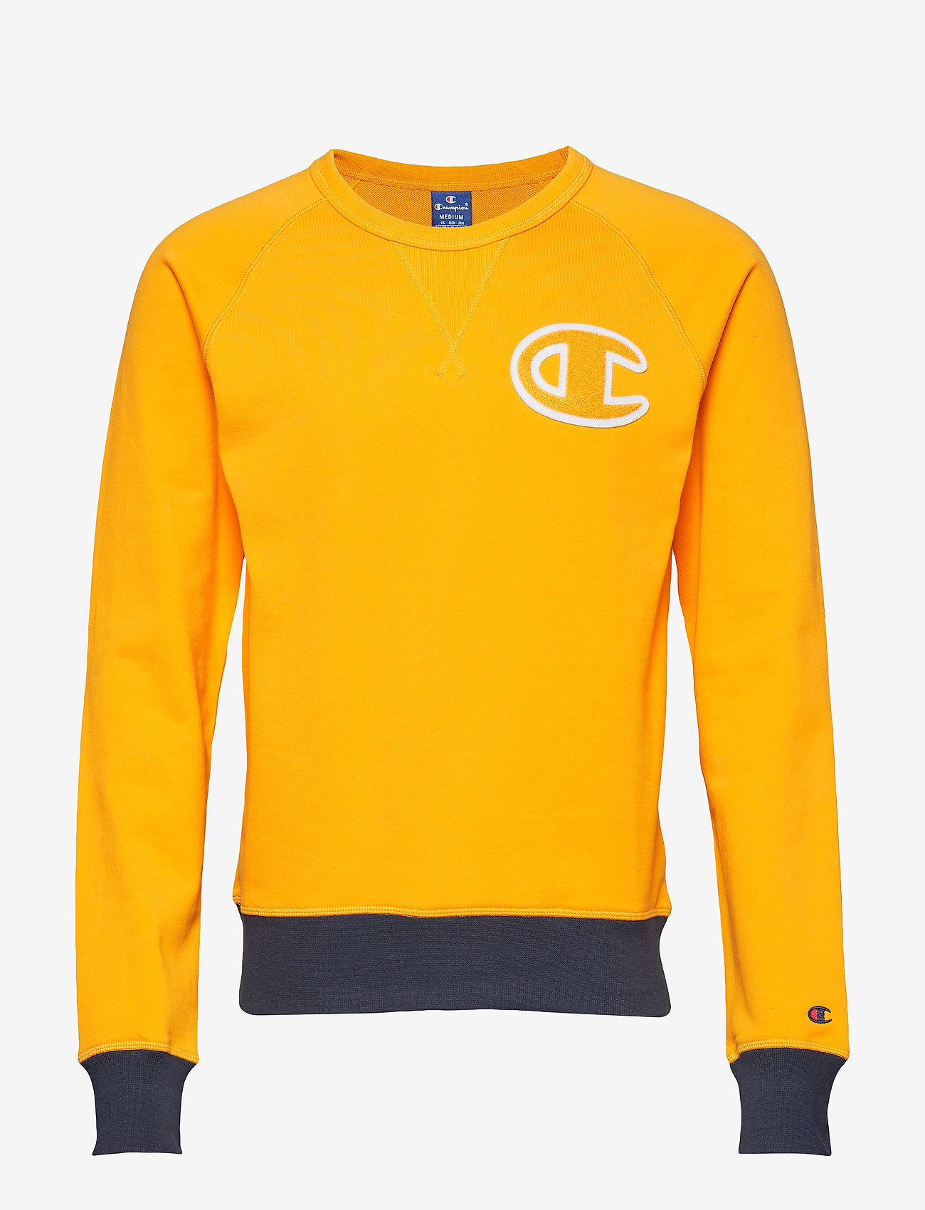 yellow champion crewneck sweatshirt